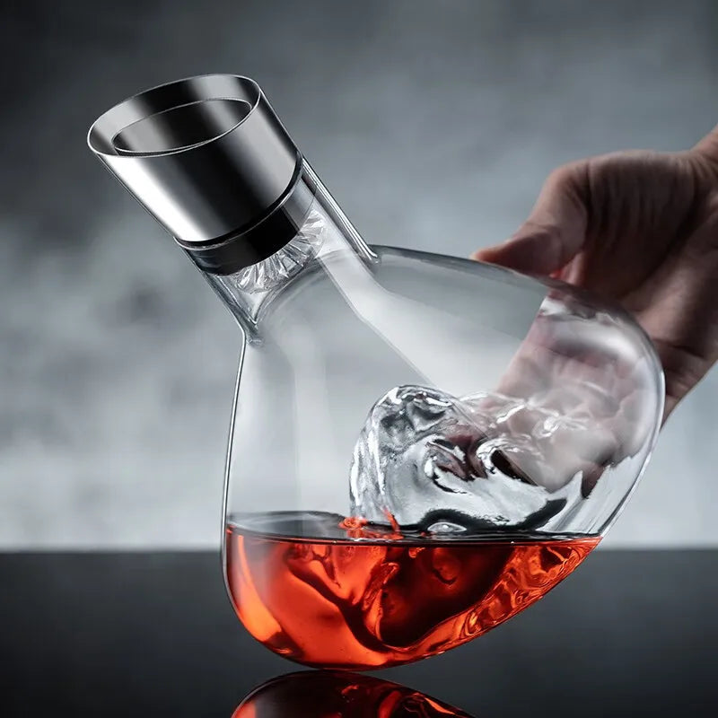 1.5L Decanter Wine Creative Wine Decanter Transparent Iceberg Design Lead-Free Crystal Glass Wine Accessories Barware Decanters